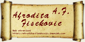 Afrodita Fišeković vizit kartica